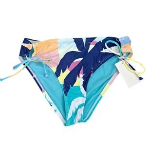 2 For $5 Sale NWT Girls Hobie Tropical Abstract Blue Bikini Swim Bottom Size 12